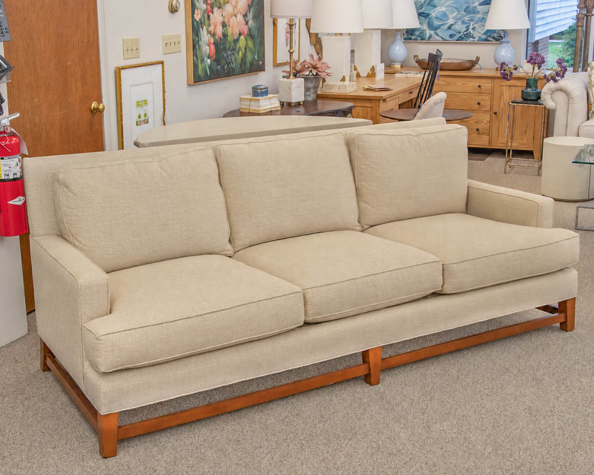 Kravet 3-Cushion Track Arm Sofa with Wood Frame
