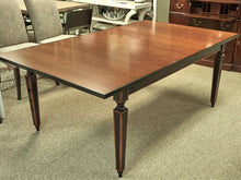 Custom Italian Country Dining Table in Cherry and Black with Leaves
