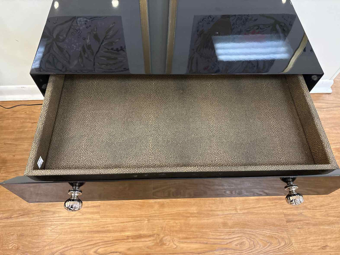 Caracole Black Lacquer Accent Table