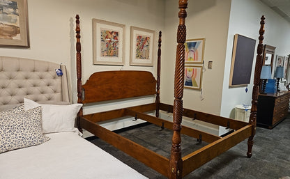 Leonard's Tiger Maple 4-Poster King Bed