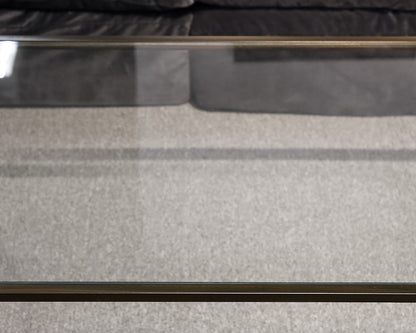 Glass Top Metal Base Cocktail Table