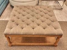 Square Ottoman With Tufted Upholstered Top