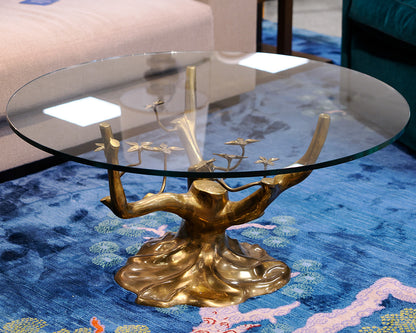 Vintage Bonsai Glass Top Cocktail Table By Willy Daro