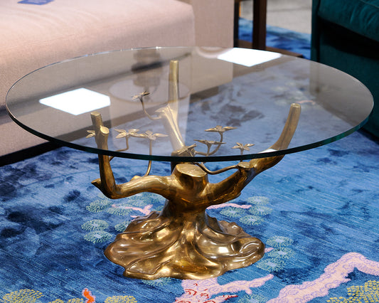 Vintage Bonsai Glass Top Cocktail Table By Willy Daro