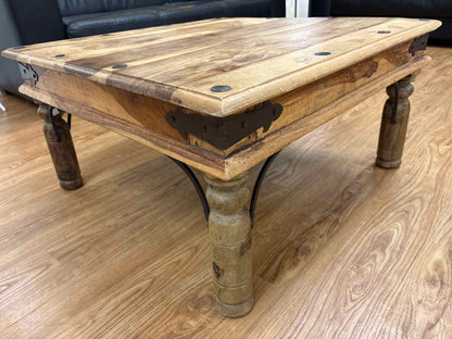Rustic Square Wooden Cocktail Table