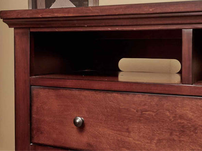 Aspen Home  Cherry Stain 3 Drawer 2 Open Compartments Media Furniture