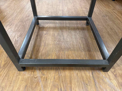 Square Side Table w/ Metal Base