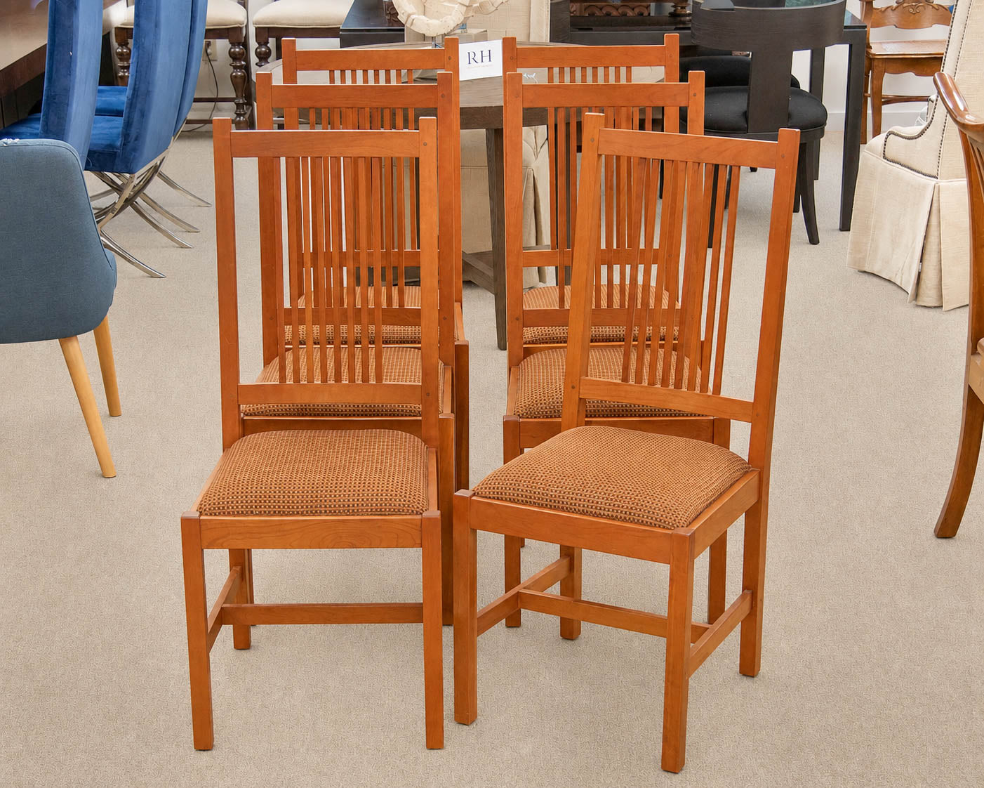 Stickley 'Harvey Ellis 'Cherry  Table & (6) Side Chair Set