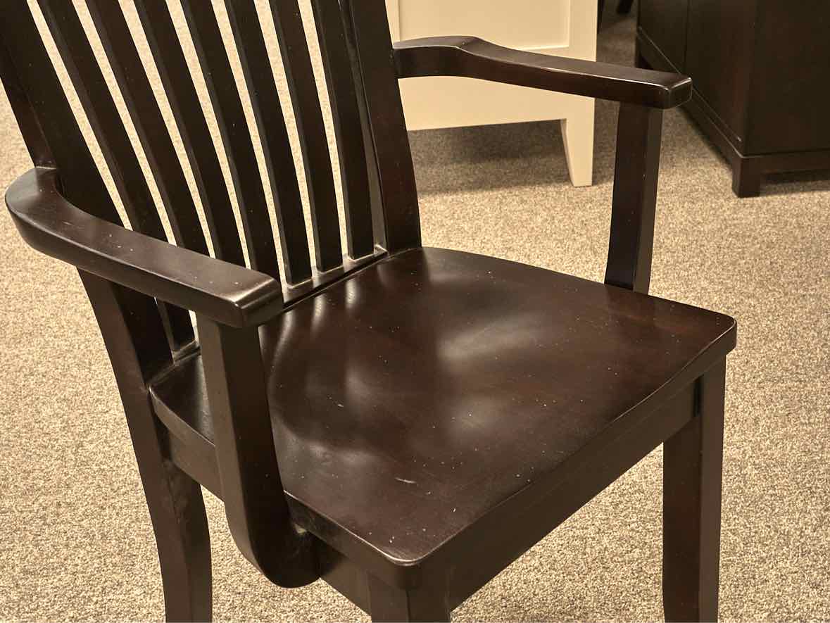 Pair of Cat Greek Cherry  "Monterey" Arm  Dining Chairs