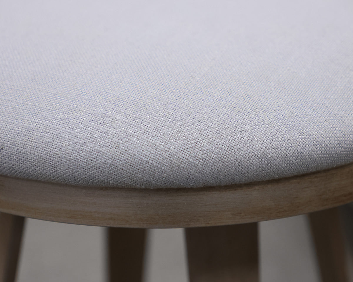 Set of 3 Charleston Forge Aires Swivel Bar Stools with Grey Linen Seats