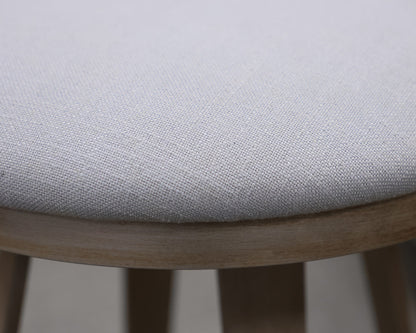 Set of 3 Charleston Forge Aires Swivel Bar Stools with Grey Linen Seats