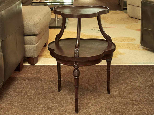 Mahogany Clover Shape Accent /Display Table