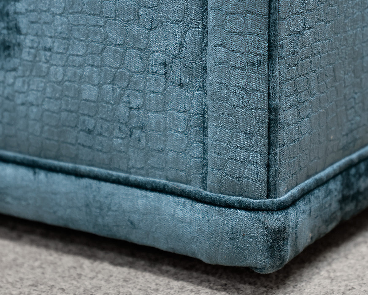Blue Green Velvet Swivel Chair