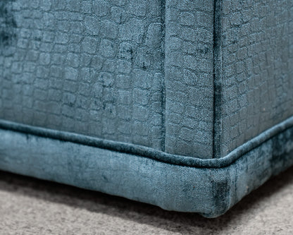 Blue Green Velvet Swivel Chair