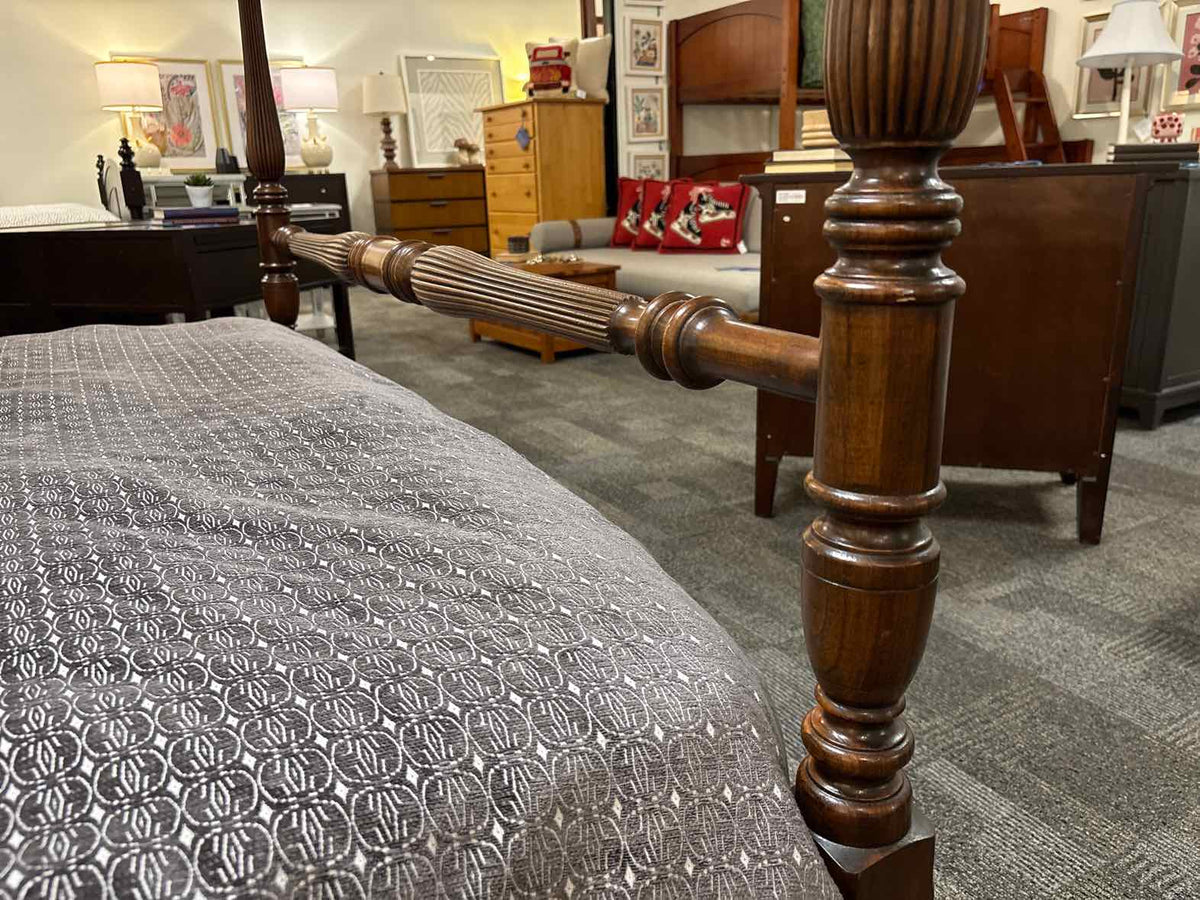 Ethan Allen Cherry Four Post Queen Bed