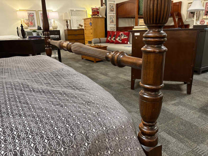 Ethan Allen Cherry Four Post Queen Bed