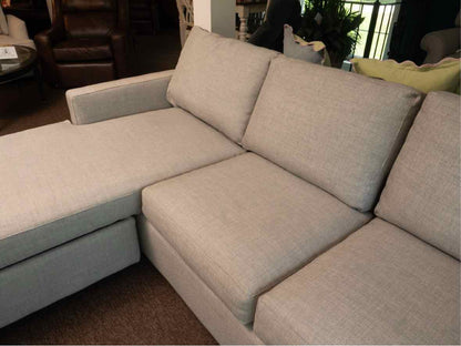 Crate & Barrel  'Silver Pewter' Wool Blend Upholstry Reversible Chaise Sectional