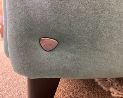 Stressless 'Flora Wood' Three Seat Sofa in Aqua