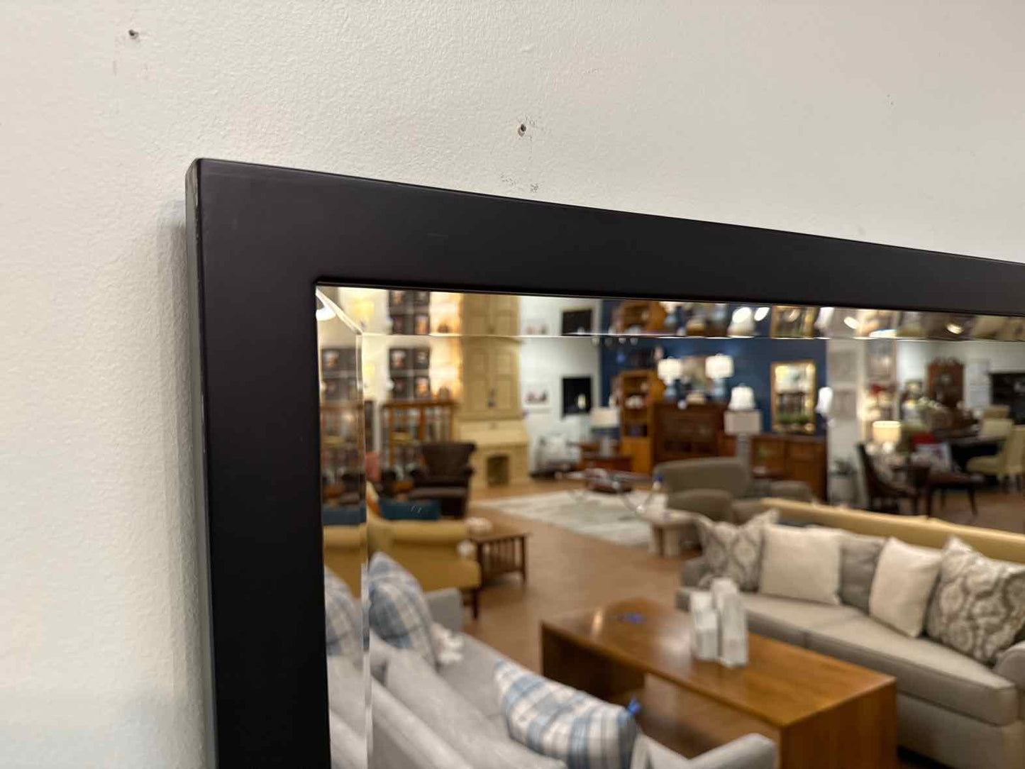 Black Metal Framed Mirror