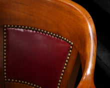 Set of 2 Red Leather Office Chairs