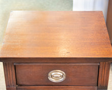Solid Mahogany Bowfront One Drawer Nightstand