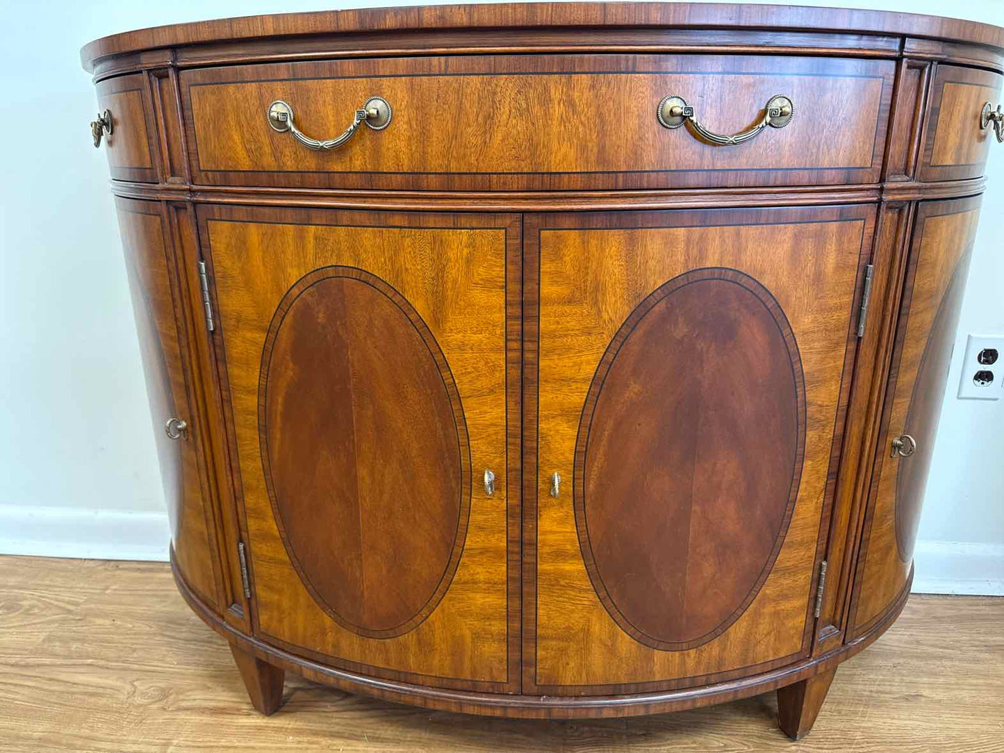 Ethan Allen Regency-Style Demi Lune Server