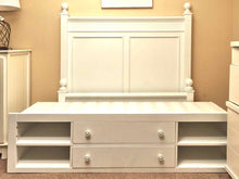 Stanley Stone & Leigh  Full White Bed  With Storage