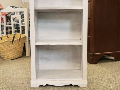 Solid Maple Bookcase in Rustic White Finish