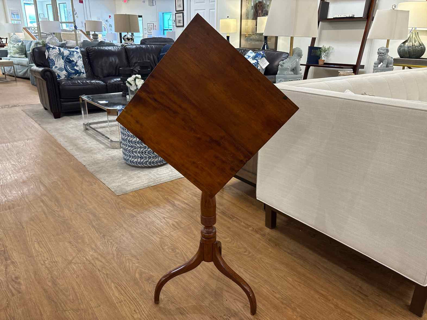 Cherry Pedestal Flip Top Table
