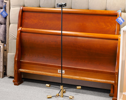 Black and Brass Radial Stlye Chandelier