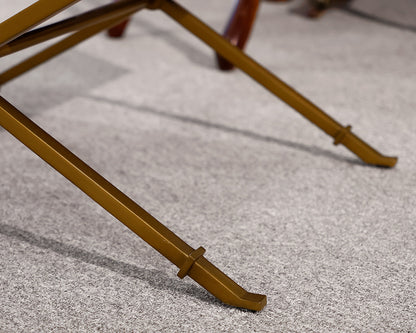 Custom Hickory Upholstered Ottoman