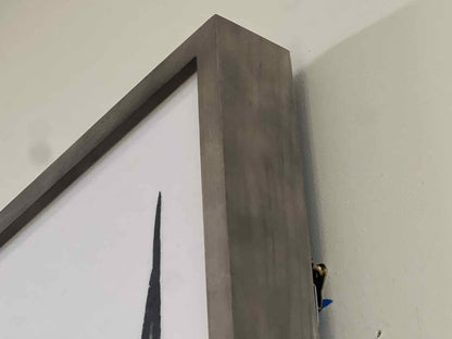 Leaf Print Under Glass in Grey Wash Wooden Frame