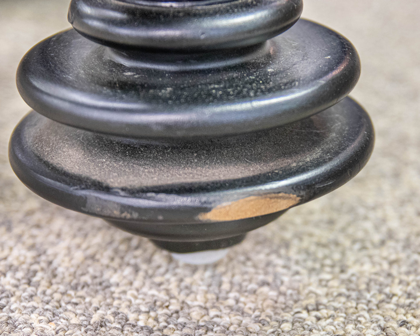 Noir Portuguese Console Table In Hand Rubbed Wash Satin Black Finish
