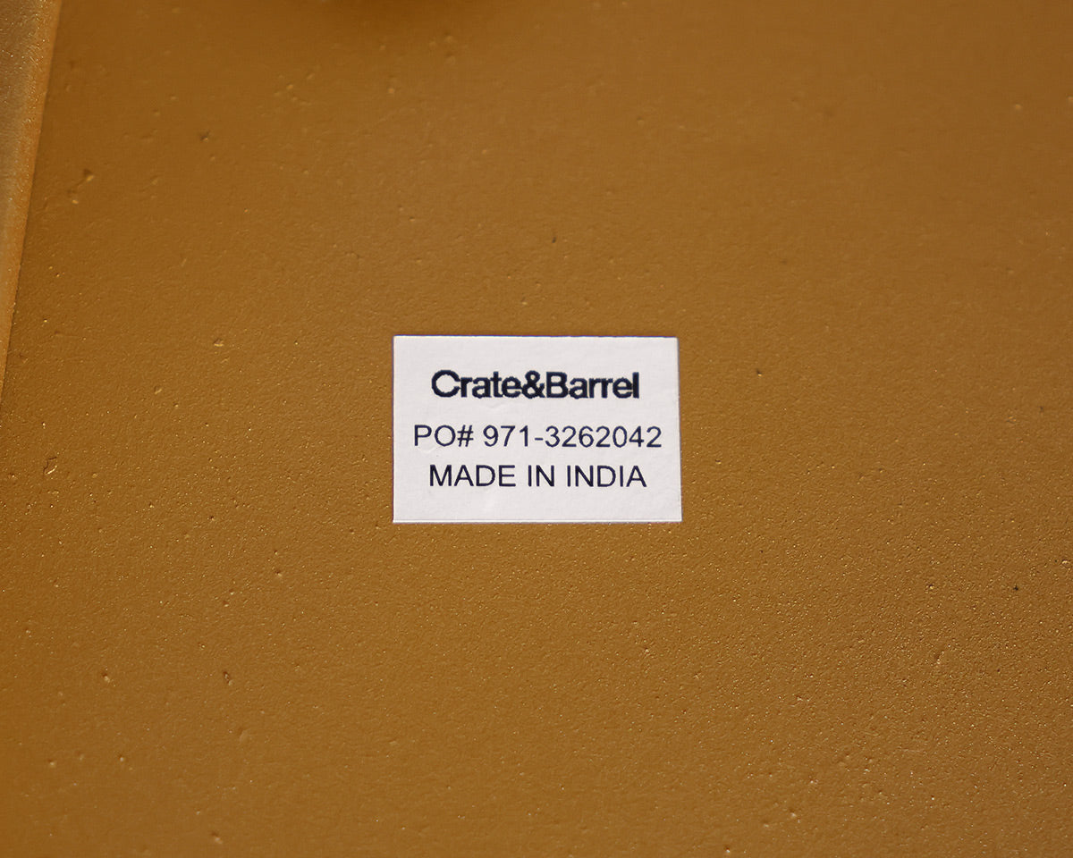 Pair of Crate & Barrel Gold Side Tables