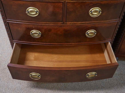 Henredon Mahogany  Bachelors Chest with 4 Drawers &  Black & Gold Marble Top