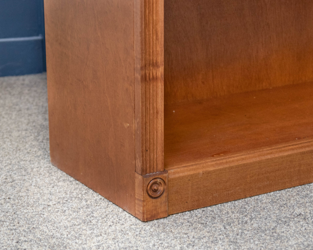 Cherry Bookcase With Fluted Detailing