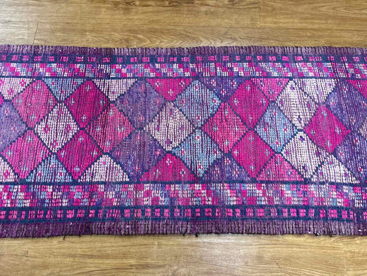 Purple and Pink Geometric Runner Rug