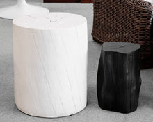 Set of two White and Black Tree Outdoor Side Stumps