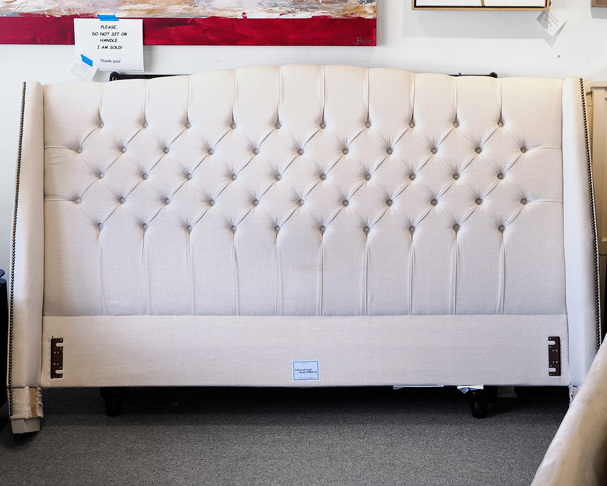 Mitchell Gold + Bob Williams White Upholstered King Bed