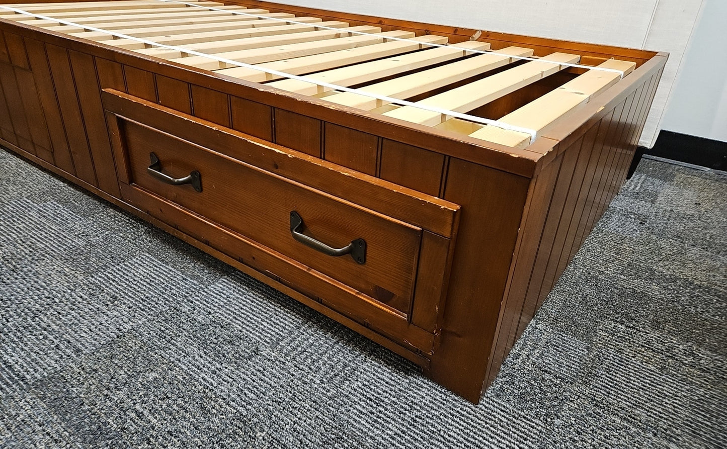 PB Kids Wooden Platform Storage Twin Bed