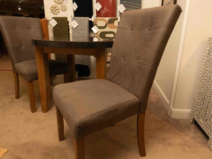 Round Stone Top Ash Legs Table &  2 Chair Set