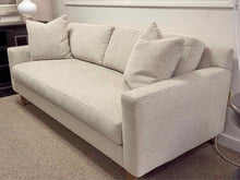 Fabricut Upholstered Bench Seat Sofa in Stone Color