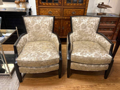 Pair of Arhaus Paisley Accent Arm Chairs
