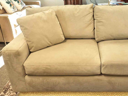Boston Interiors 2 Piece Sectional/Chaise in Champagne Microfiber Upholstery