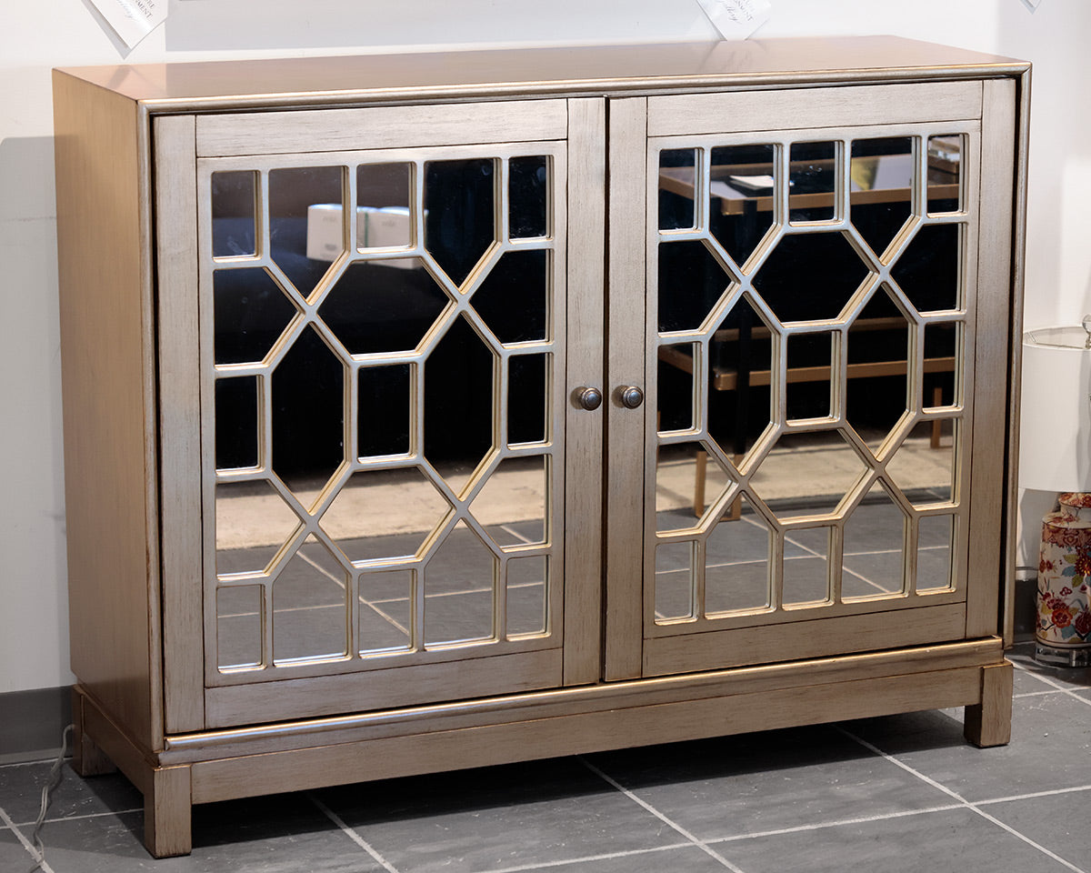 Two-Door Mirrored Console