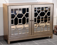 Two-Door Mirrored Console