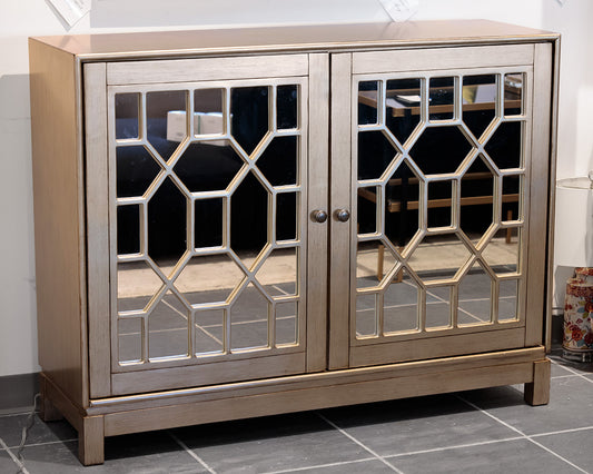 Two-Door Mirrored Console