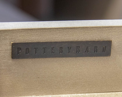 Pottery Barn Light Charcoal Finish 1 Drawer  Desk