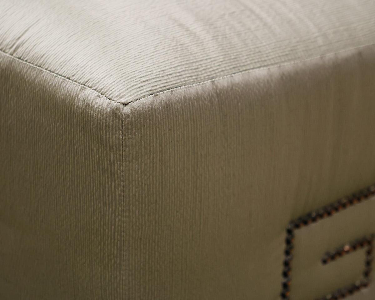 Custom Century Upholstered Square Ottoman