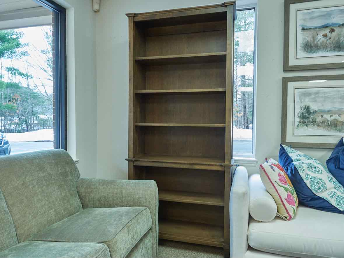 Gat Creek Monaco Bookcase in Maple with Classic Bean Finish